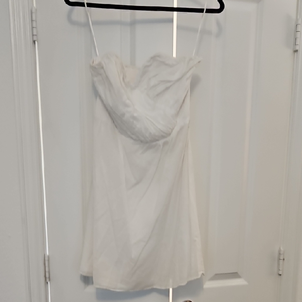 Express Strapless White Dress